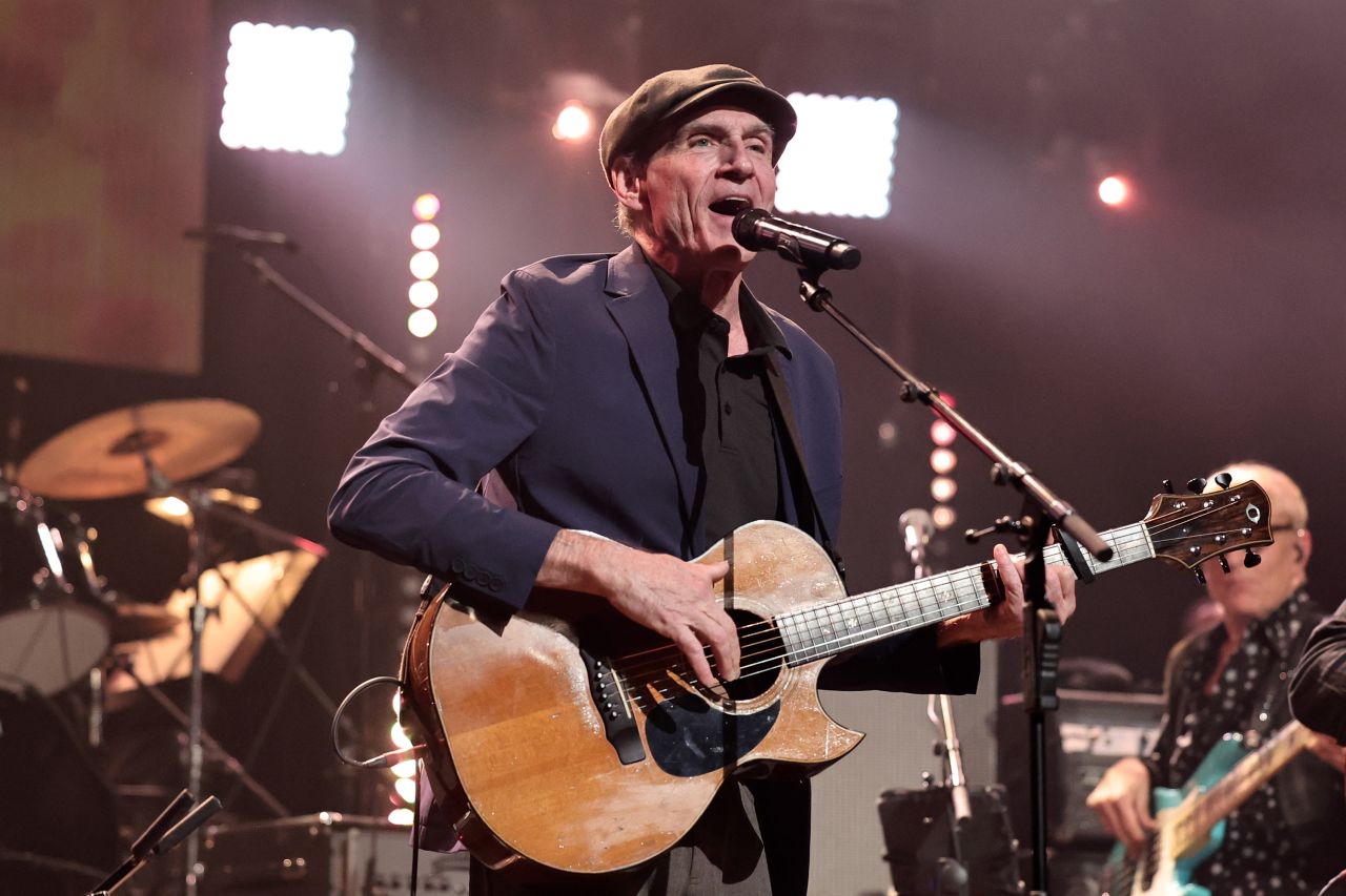 James Taylor performs on March 9 in New York.