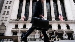 NEW YORK, NEW YORK - MARCH 16: People walk past the New York Stock Exchange (NYSE) on March 16, 2023 in New York City. Stocks fell again in morning trading as investors continue to show concerns over the stability of global banks following the collapse last week of Silicon Valley Bank.  (Photo by Spencer Platt/Getty Images)