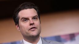 Rep. Matt Gaetz speaks at a press conference at the US Capitol on March 28, 2023, in Washington.