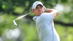 AUGUSTA, GEORGIA - APRIL 07: Rory McIlroy of Northern Ireland plays his tee shot on the fourth hole during the second round of the 2023 Masters Tournament at Augusta National Golf Club on April 07, 2023 in Augusta, Georgia. (Photo by David Cannon/Getty Images)