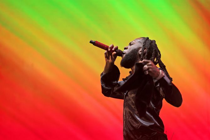 Burna Boy, pictured performing at the 2023 Coachella Festival, in California, also favors the term Afrofusion, because it encompasses multiple styles.