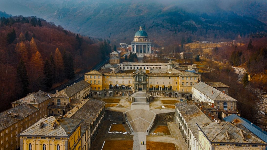 The sanctuary of Oropa near Biella is a UNESCO World Heritage Site.