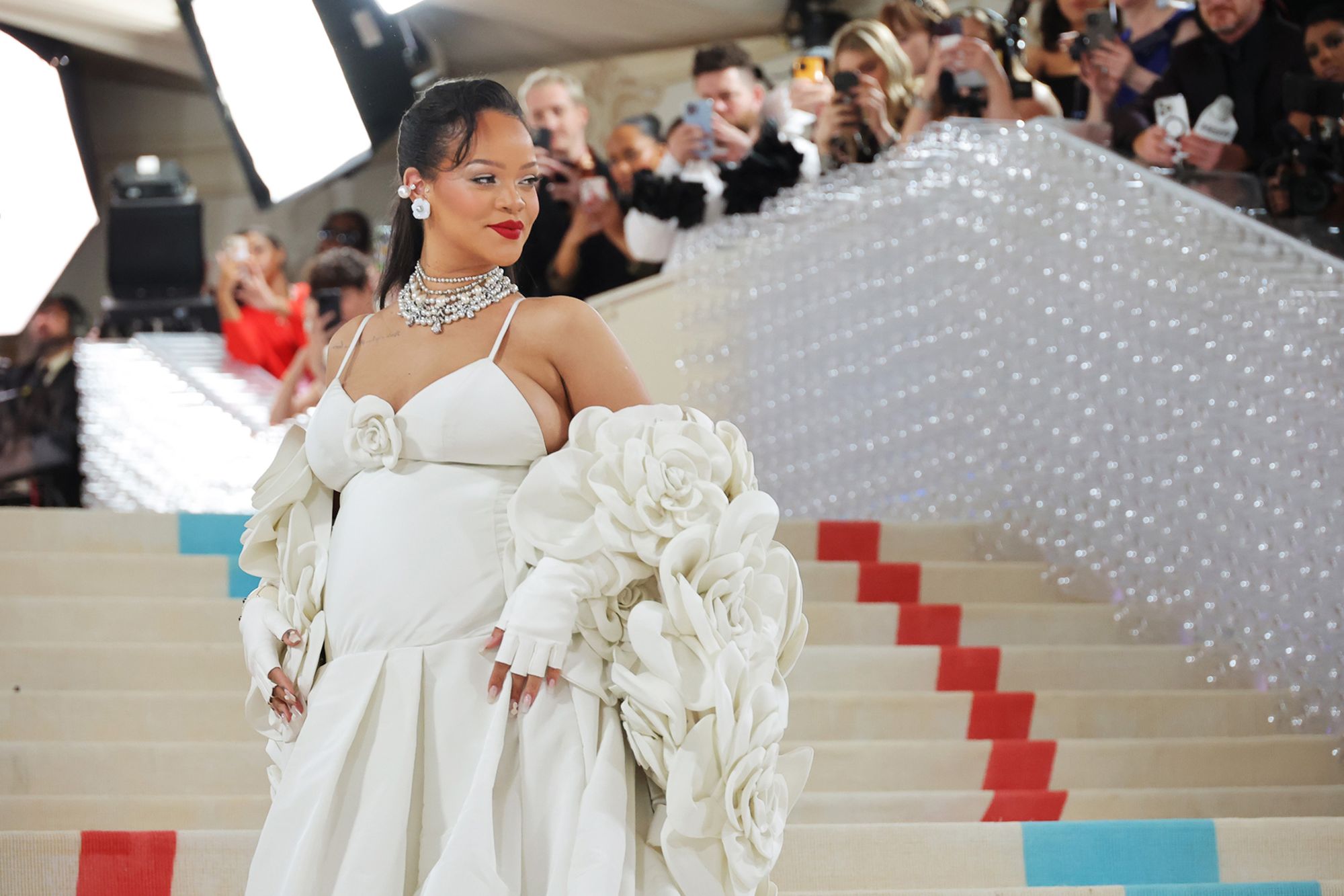 Rihanna's arrival last year marked the grand finale of the red carpet.