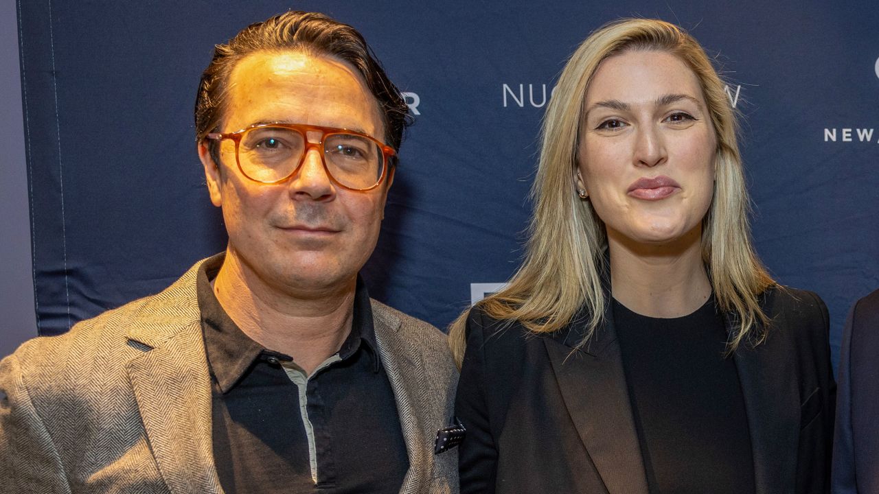 Ryan Lizza and Olivia Nuzzi attend the screening of "Nuclear Now" at Arleigh and Roberta Burke Theater on May 01, 2023 in Washington, DC.