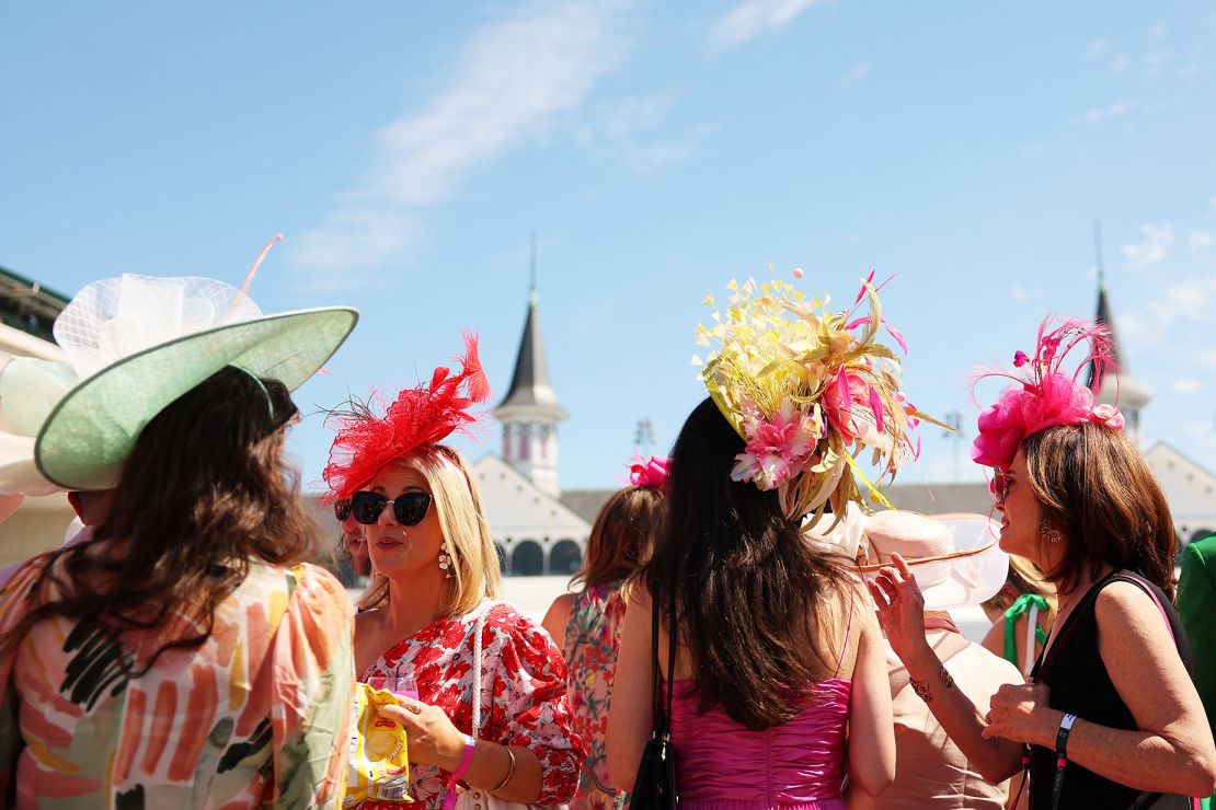 Hats are some of the nigh-mandatory accoutrements of attending horse races and the Derby in particular.