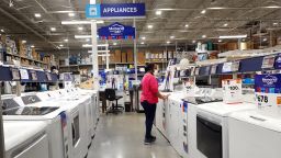 Customers shop at a Lowe's store on May 23, 2023 in Chicago, Illinois.