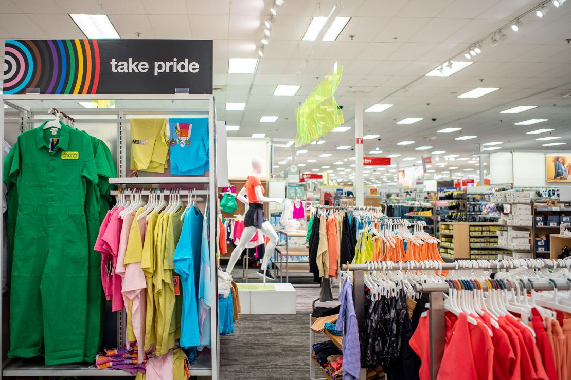 Pride Month apparel is seen on display at a Target store on June 6, 2023, in Austin, Texas.