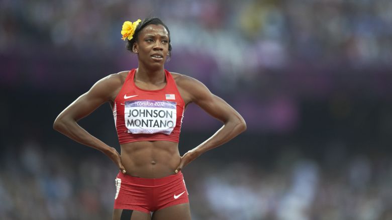 Track & Field: Summer Olympics: USA Alysia Johnson Montano during Women's 800M Final at Olympic Stadium. 
London, United Kingdom 8/11/2012
CREDIT: Bill Frakes (Photo by Bill Frakes /Sports Illustrated via Getty Images)
(Set Number: X155220 TK5 R2 F157 )