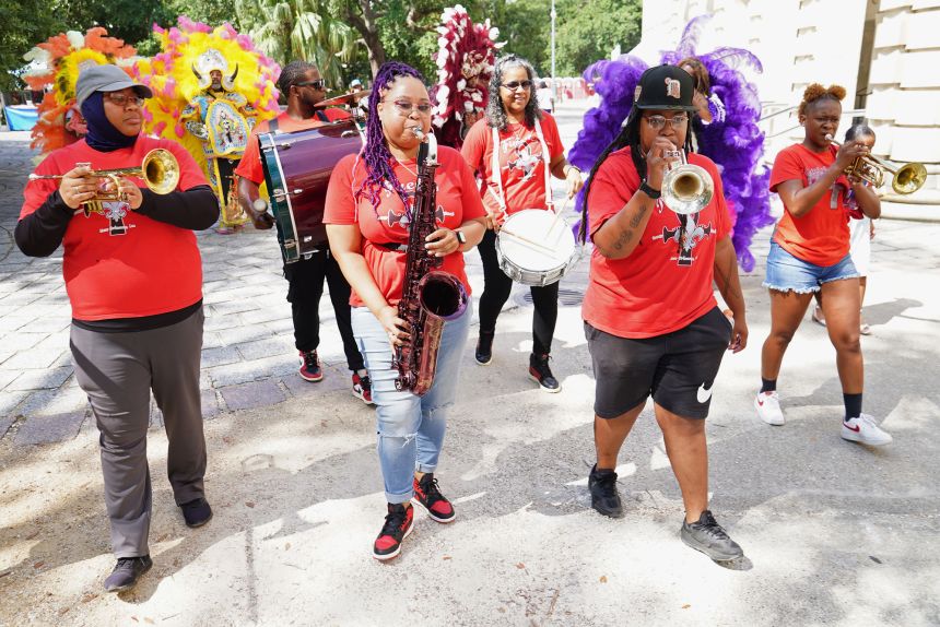 The Original Pinettes Brass Band in 2023.