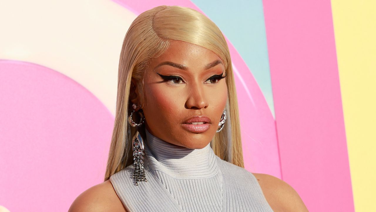 US rapper Nicki Minaj arrives for the world premiere of "Barbie" at the Shrine Auditorium in Los Angeles, on July 9, 2023.