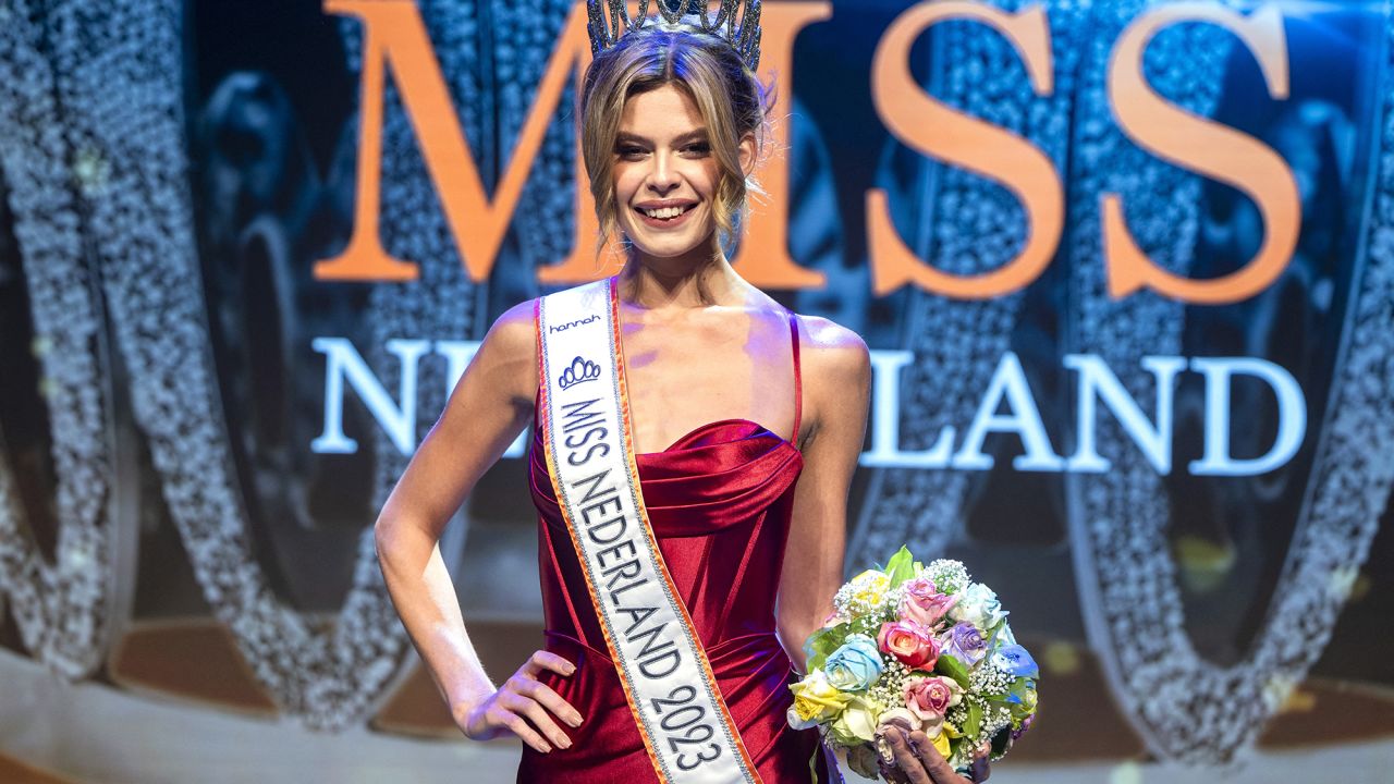 Contestant Rikkie Kolle poses after being crowned winner in the Miss Netherlands beauty pageant in Leusden, on July 8, 2023. A transgender woman has won the Miss Netherlands beauty pageant for the first time in the history of the tournament, saying she wanted to be a "voice and role model" for others. Rikkie Kolle, 22, from the southern town of Breda, was crowned at a ceremony on July 8 and will now take part in the Miss Universe contest in El Salvador, the organisers said. (Photo by Evert Elzinga / ANP / AFP) / Netherlands OUT (Photo by EVERT ELZINGA/ANP/AFP via Getty Images)