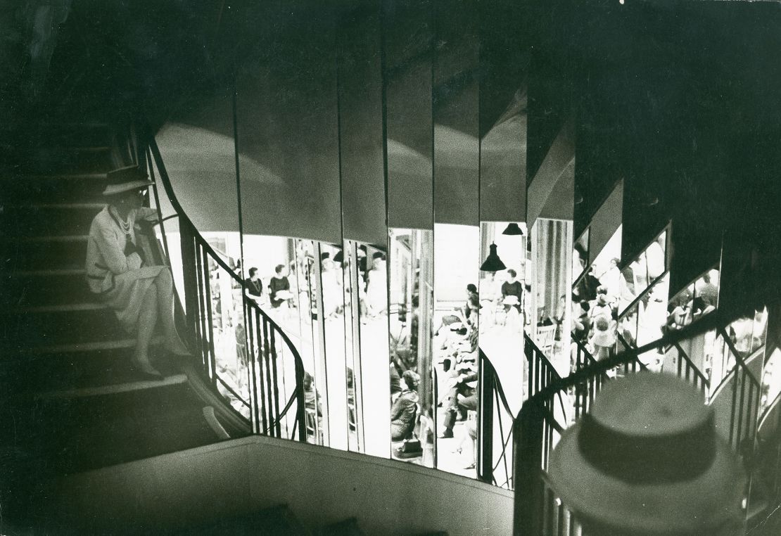 Coco Chanel would watch the her own fashion shows from the mirrored staircase in her apartment building in Paris.