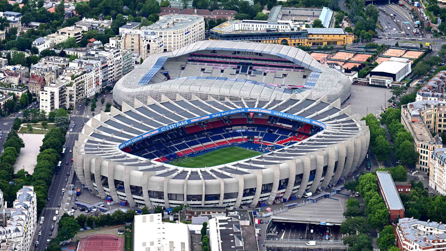 The Parc des Princes will host the Champions League quarterfinal between PSG and Barcelona.