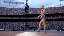 Taylor Swift performs onstage for night one of Taylor Swift | The Eras Tour at GEHA Field at Arrowhead Stadium on July 07, 2023 in Kansas City, Missouri.