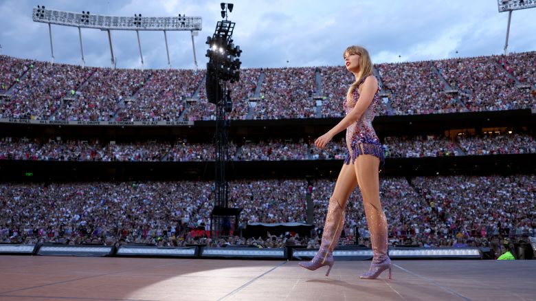 Taylor Swift performs onstage for night one of Taylor Swift | The Eras Tour at GEHA Field at Arrowhead Stadium on July 07, 2023 in Kansas City, Missouri.