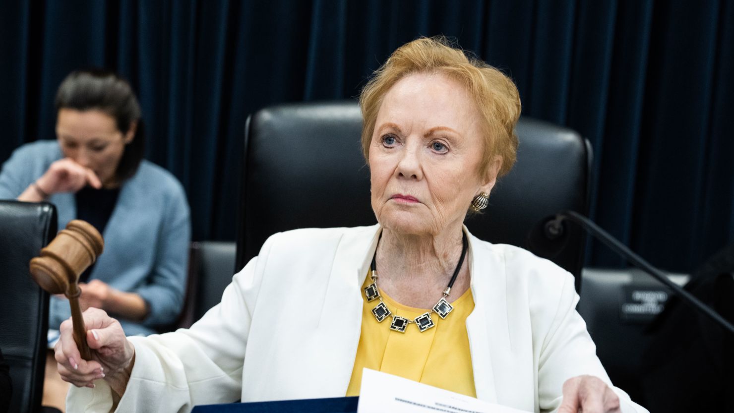 Chairwoman Kay Granger conducts the House Appropriations Committee markup of "Fiscal Year 2024 Transportation, Housing And Urban Development, And Related Agencies Bill," in Rayburn Building on Tuesday, July 18.