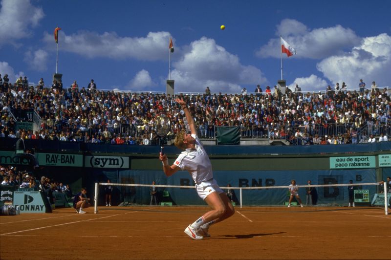 The French Open was the only grand slam Becker failed to win.