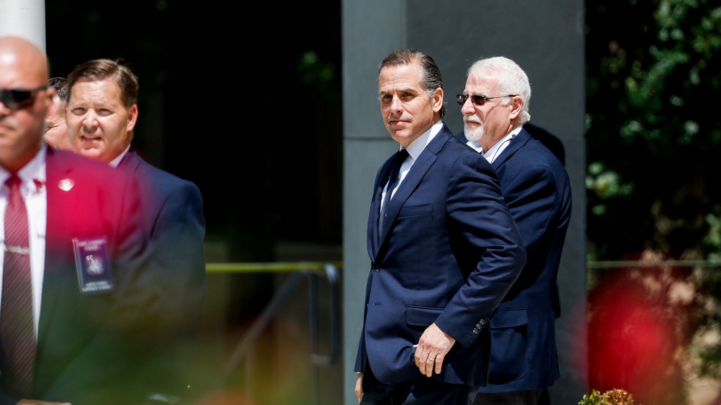 Hunter Biden, son of US President Joe Biden, departs to the J. Caleb Boggs Federal Building on July 26, 2023, in Wilmington, Delaware.
