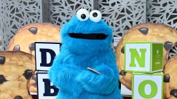 DoubleTree by Hilton and Sesame Street's Costume Character Cookie Monster celebrates National Chocolate Chip Cookie Day on Friday, August 4, 2023.