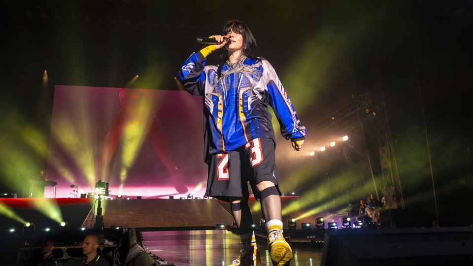 Eilish on stage in Montreal, Canada in August 2023 - Mark Horton/Getty Images