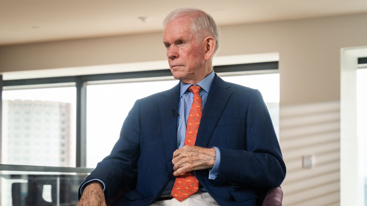 Jeremy Grantham, co-founder and chief investment strategist of GMO LLC, during an interview on an episode of Bloomberg Wealth with David Rubenstein in Boston, Massachusetts, US, on Thursday, Aug. 17, 2023.
