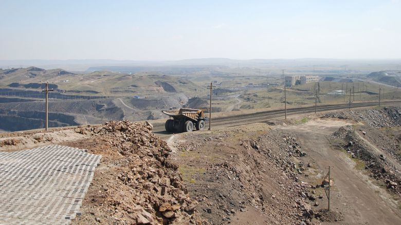 Rare earth mine in Bayan Obo, a mining town in Inner Mongolia in China in 2013.