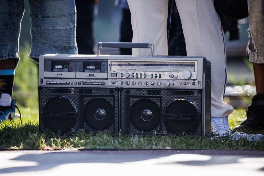 An old radio cassette player.