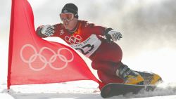 14 Feb 2002:  Ryan Wedding of Canada competes in the qualifying round of the men's parallel giant slalom snowboarding event during the Salt Lake City Winter Olympic Games at the Park City Mountain Resort in Park City, Utah. DIGITAL IMAGE. Mandatory Credit:   Adam Pretty/Getty Images