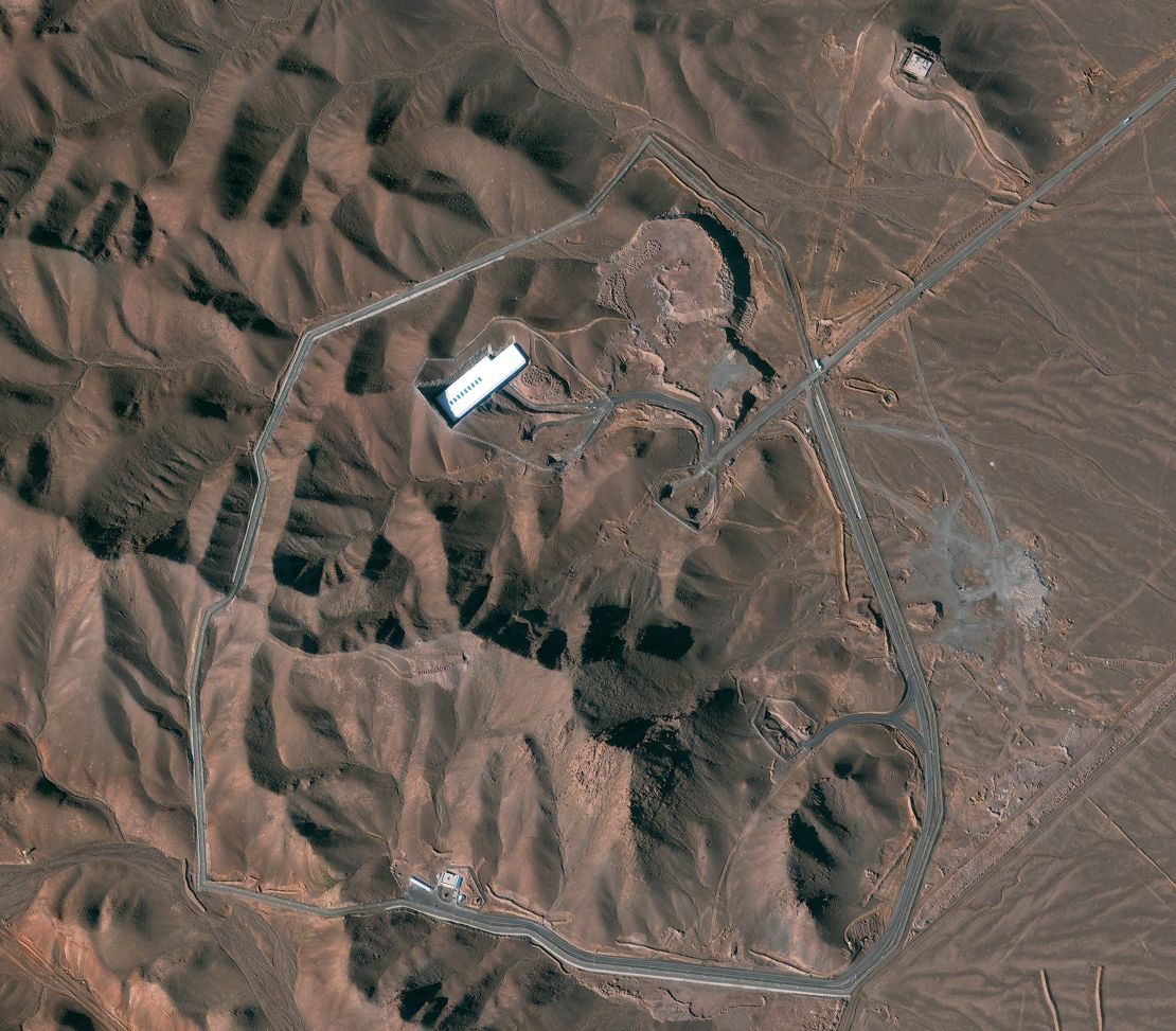 A satellite image of the Fordow facility in Iran on January 30, 2013.
