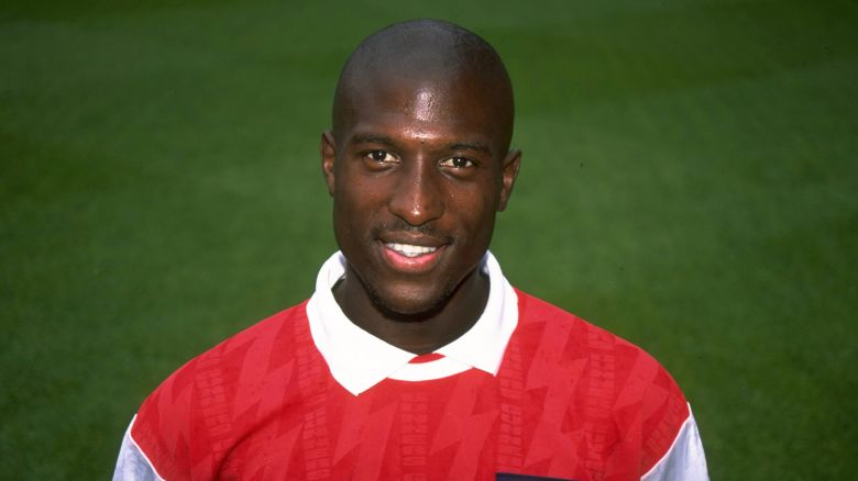 Kevin Campbell pictured in 1993 while playing for Arsenal.