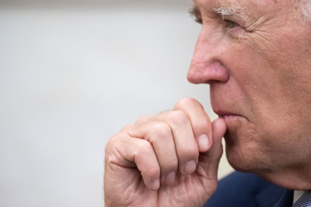 President Joe Biden in the Oval Office of the White House, on August 29, 2023.