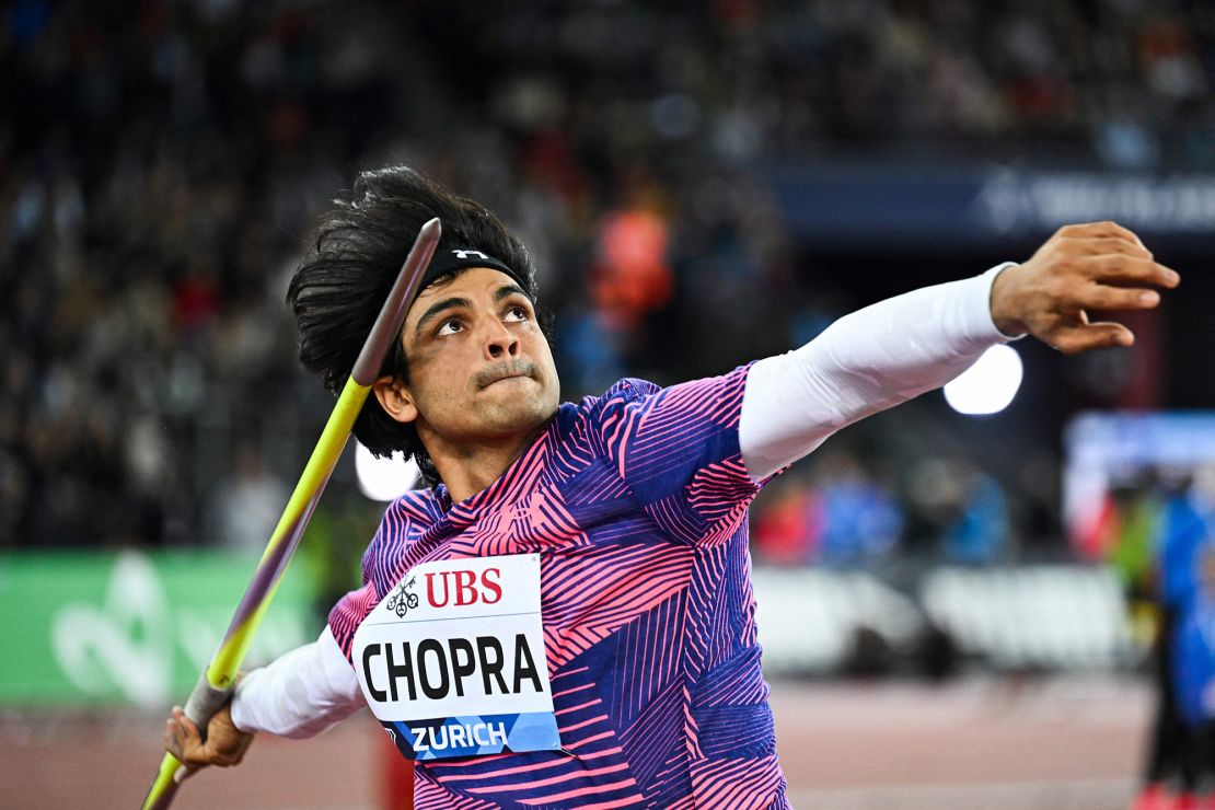 Chopra competes at the Zurich Diamond League in August last year.