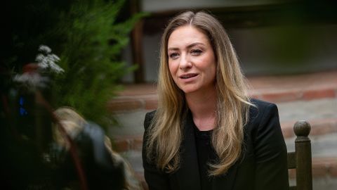 Whitney Wolfe Herd, founder and chief executive officer of Bumble, during an interview on "The Circuit with Emily Chang" in Montecito, California, US, on Wednesday, May 17, 2023. Herd said that AI could make singles better at courtship and envisions dating technology as a cure to America's loneliness epidemic.