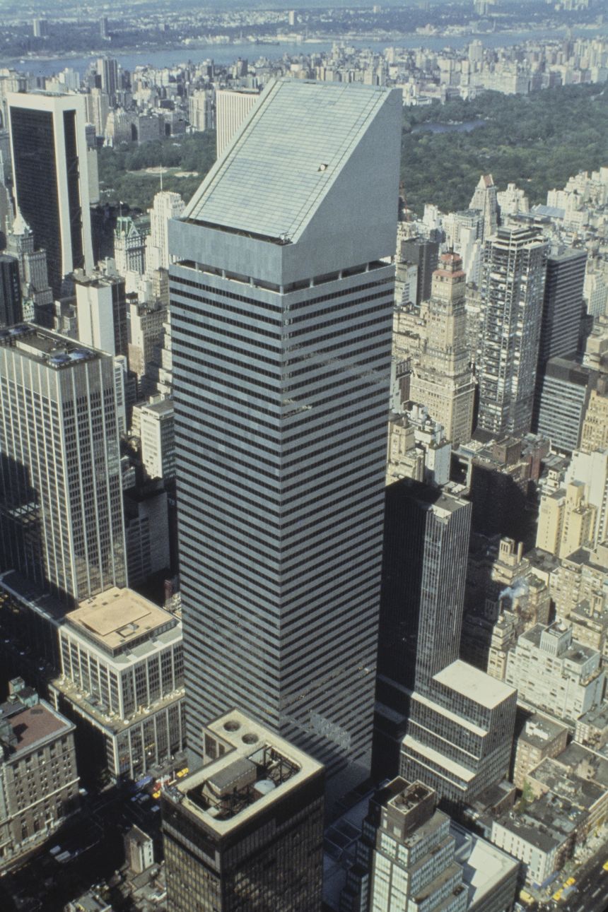 The Citicorp Center pictured days before it was officially dedicated in October 1977.