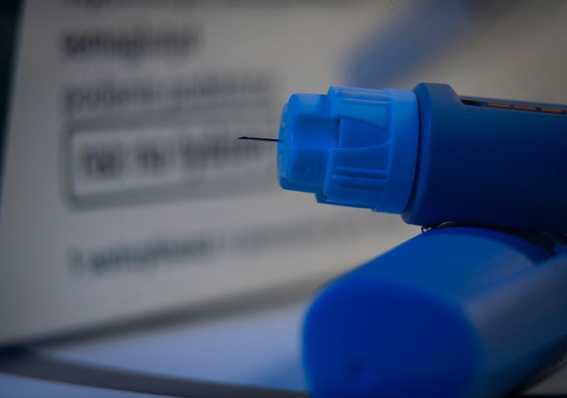 An Ozempic needle injection pen is seen in Poland on September 3, 2023.