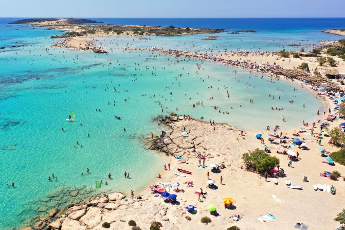 <strong>1. Elafonissi Beach, Crete, Greece. </strong>Pink sand and crystal-clear water are just two of the selling points of this stunning stretch of coastline.