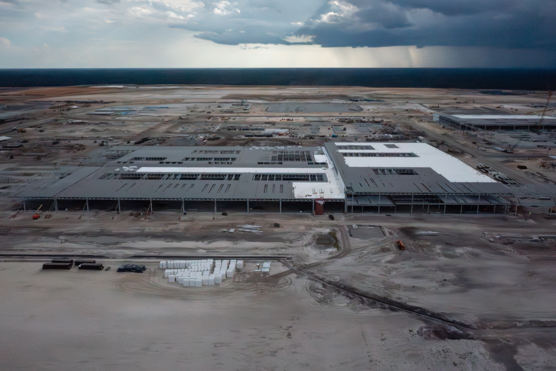 A Hyundai electric vehicle assembly and battery plant under construction in Ellabell, Georgia, September 9, 2023.
