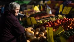 BUENOS AIRES, ARGENTINA - SEPTEMBER 01: A woman buys vegetables at the Buenos Aires Central Market on September 01, 2023 in Buenos Aires, Argentina. Experts expect a two digit inflation rate for August which will contribute to an overall of more than 115% a year. Official figures will be released on September 13th. A 22% unexpected devaluation of the local peso also accelerated the increase in the cost of living. (Photo by Tomas Cuesta/Getty Images)