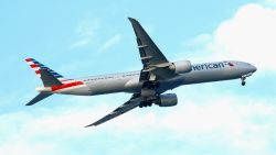 LIDO BEACH, NEW YORK - SEPTEMBER 04: An American Airlines jet flies over Nickerson Beach Park on September 04, 2023 in Lido Beach, New York. (Photo by Bruce Bennett/Getty Images)