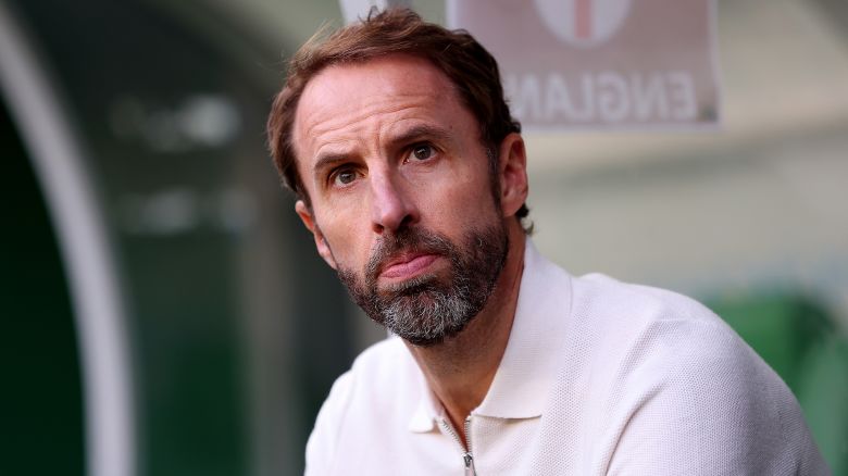 WROCLAW, POLAND - SEPTEMBER 09: Gareth Southgate, Head Coach of England, looks on prior to the UEFA EURO 2024 European qualifier match between Ukraine and England at Stadion Wroclaw on September 09, 2023 in Wroclaw, Poland. (Photo by Maja Hitij/Getty Images)