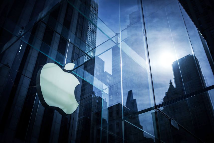 Apple's logo, taken at the Apple Store on 5th Avenue in Manhattan.