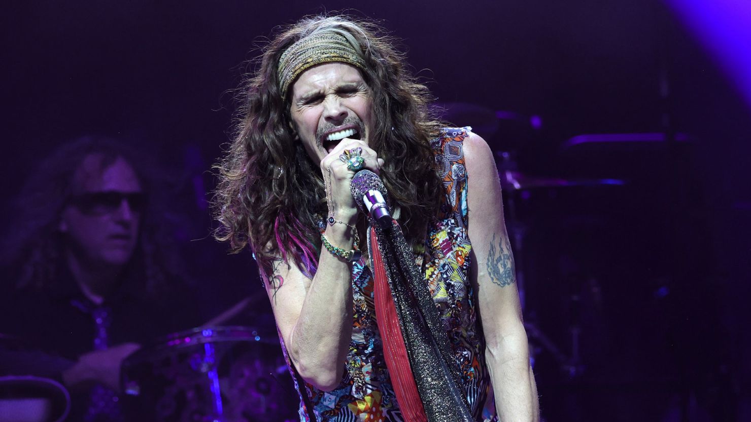 Steven Tyler of Aerosmith performs at UBS Arena on September 9, 2023 in Elmont, New York.