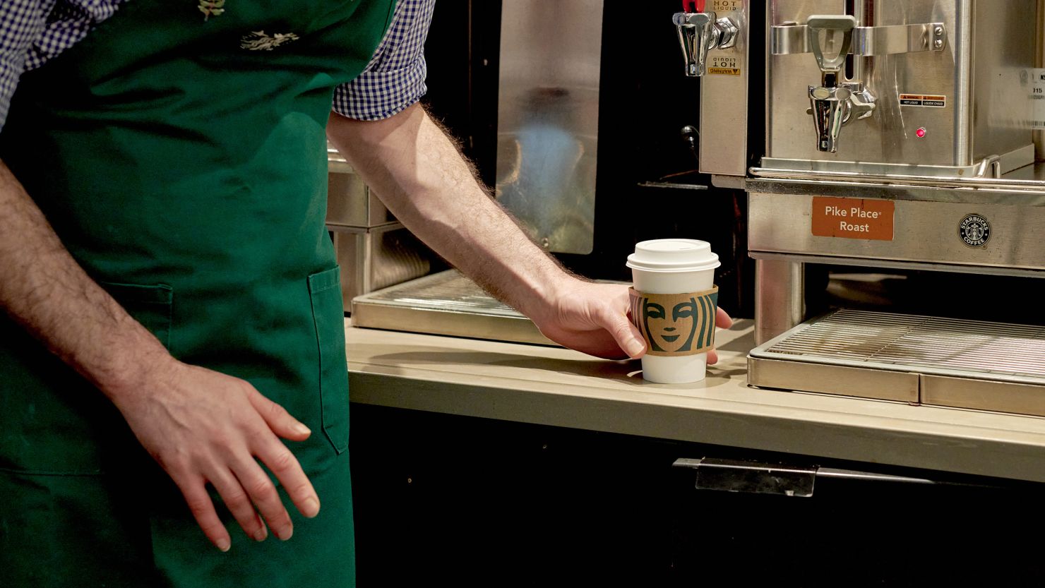 A barista makes a coffee at a Starbucks location in New York, US, on Thursday, Aug. 17, 2023.
