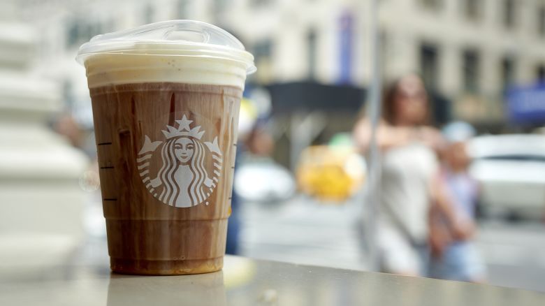 A coffee drink with cold foam at a Starbucks location in New York, US, on Thursday, Aug. 17, 2023.