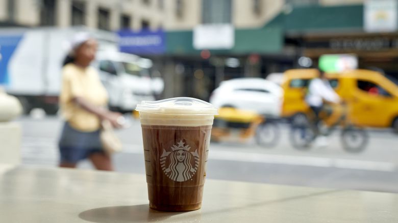 A coffee drink with cold foam at a Starbucks location in New York, US, on Thursday, Aug. 17, 2023.