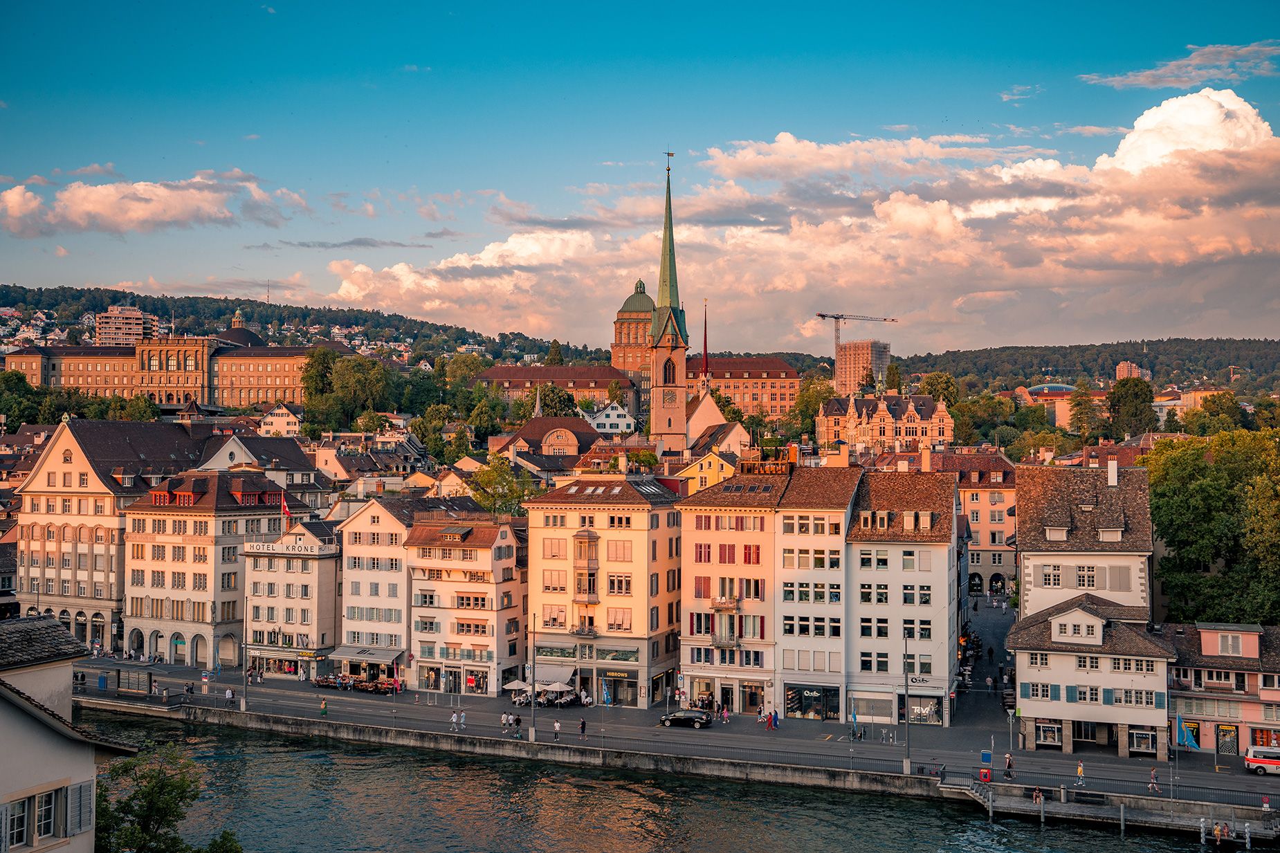 Zurich, Switzerland (pictured) tied with Singapore as the world's most expensive city on the Worldwide Cost of Living Index from the Economist Intelligence Unit.