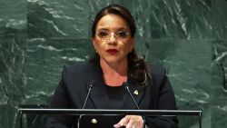 NEW YORK, NEW YORK - SEPTEMBER 20: Honduran President Xiomara Castro speaks during the United Nations General Assembly (UNGA) at the United Nations headquarters on September 20, 2023 in New York City. Heads of states and governments from at least 145 countries are gathered for the 78th UNGA session amid the ongoing war in Ukraine and natural disasters such as earthquakes, floods and fires around the globe. (Photo by Michael M. Santiago/Getty Images)