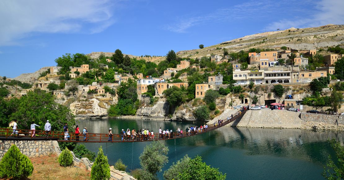 Halfeti was partially submerged to create a resevoir and dam in 2000.