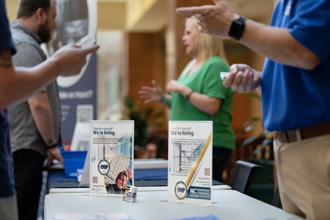 Students attend the Cape Fear Community College Business and IT Career Fair in Castle Hayne, North Carolina.