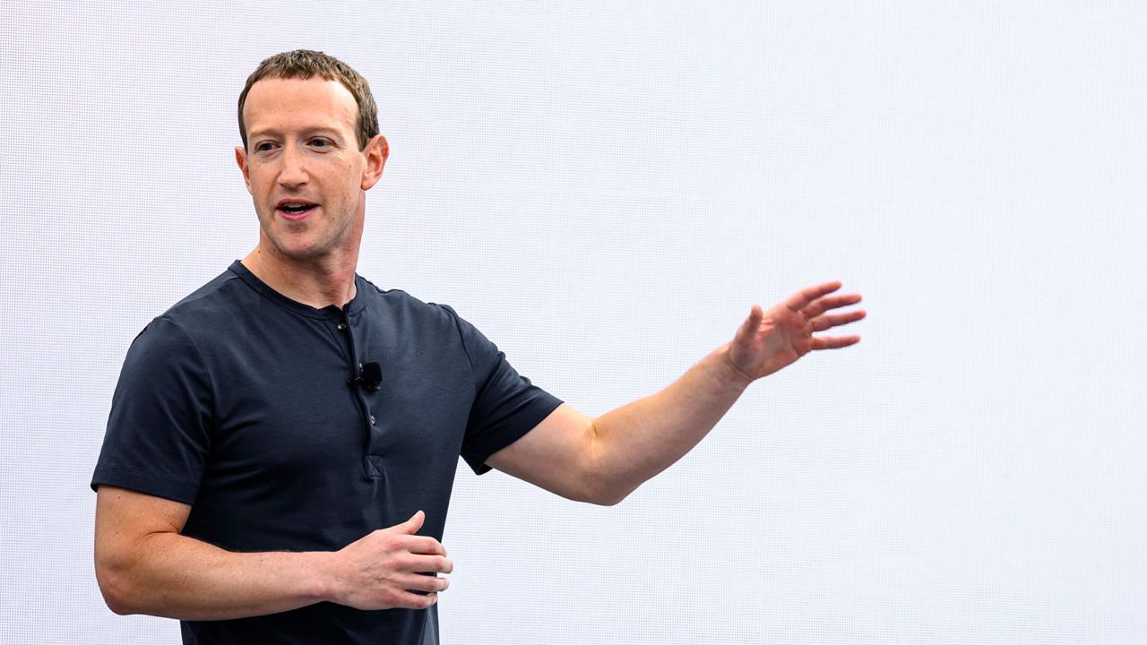 Meta founder and CEO Mark Zuckerberg speaks during Meta Connect event at Meta headquarters in Menlo Park, California on September 27, 2023.